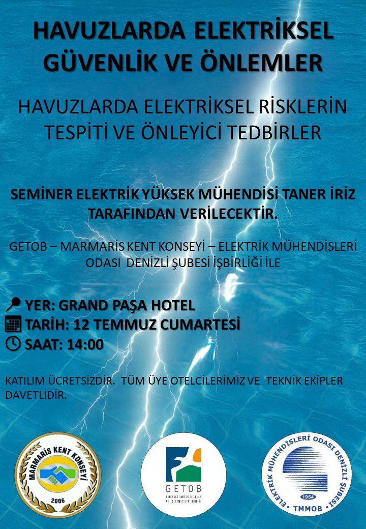 Yaz Sezonunda Güvende Kalın: Havuzlarda Elektriksel Güvenlik Semineri Grand Paşa Oteli'nde
